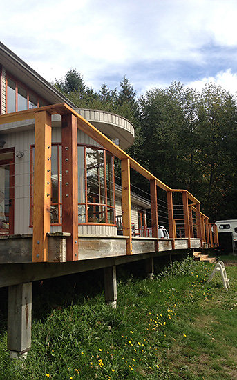 deck and railing