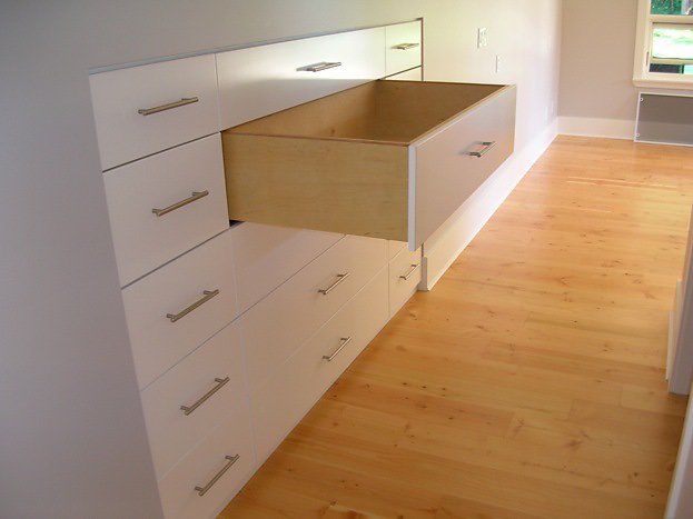 built-in dresser