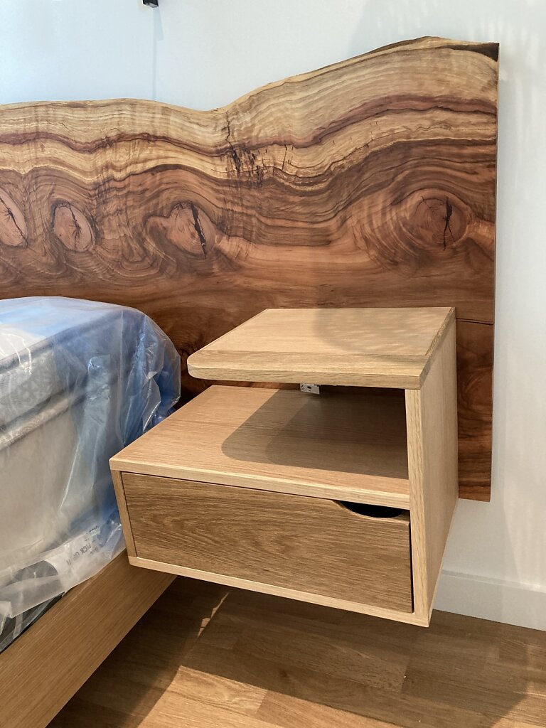Live Edge Headboard and Drawers