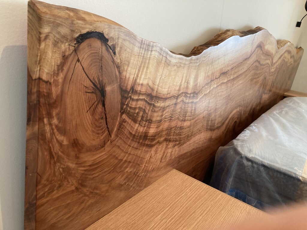 Live Edge Headboard and Drawers